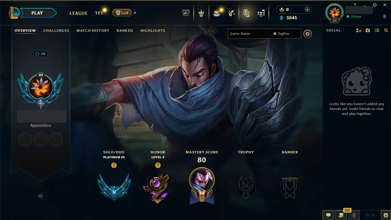🌍 EUNE 🔒 Handlevel ⚡️ Platinum III (87 LP) 🥇 Mid/Jungle ✨️ WR:74% 🔥 +38LP Gains 📧 Full Access Account ✅ #TH-K2X