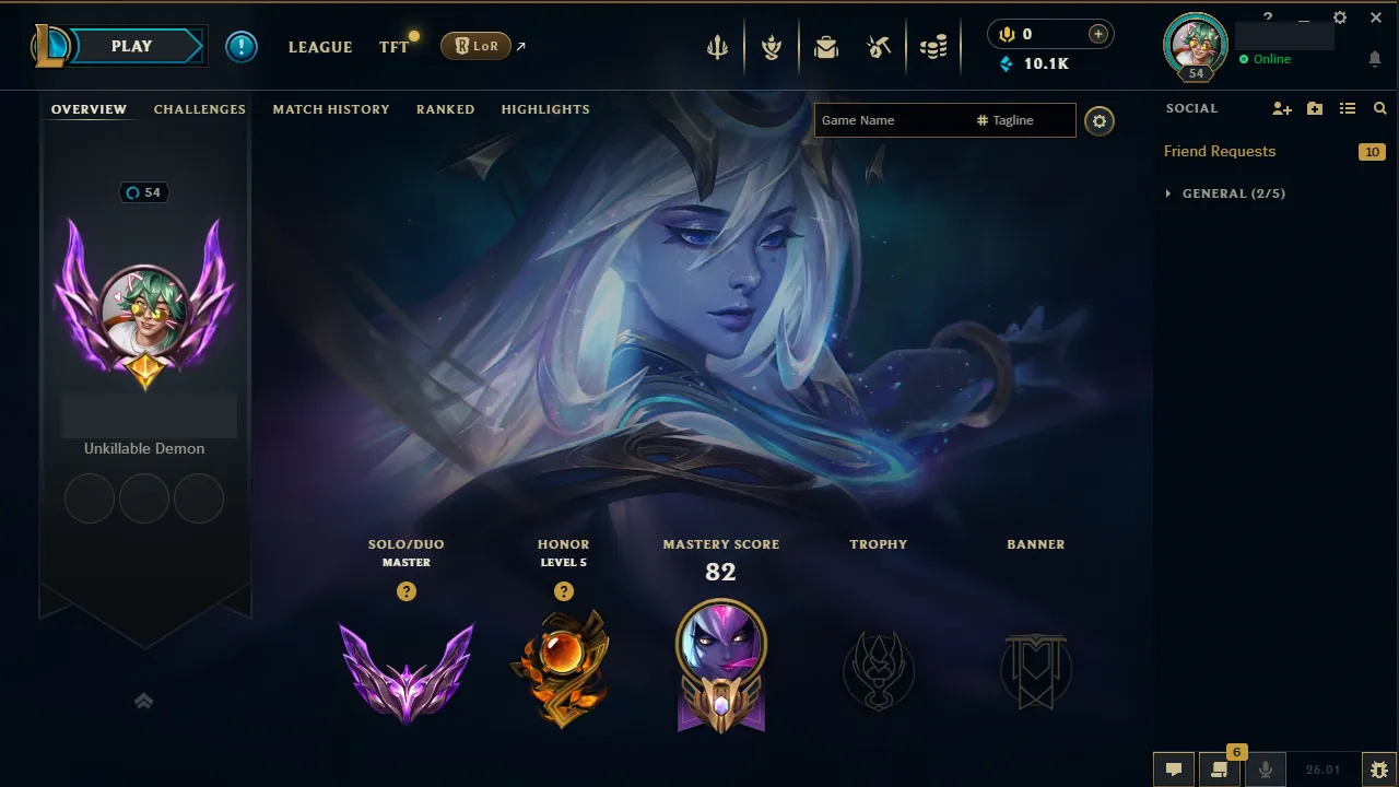 🌍 EUNE 🔒 Handlevel ⚡️ Master (142 LP) 🥇 OTP Evelynn ✨️ WR:67% 🔥 +30LP Gains 📧 Full Access Account ✅ #TH-764