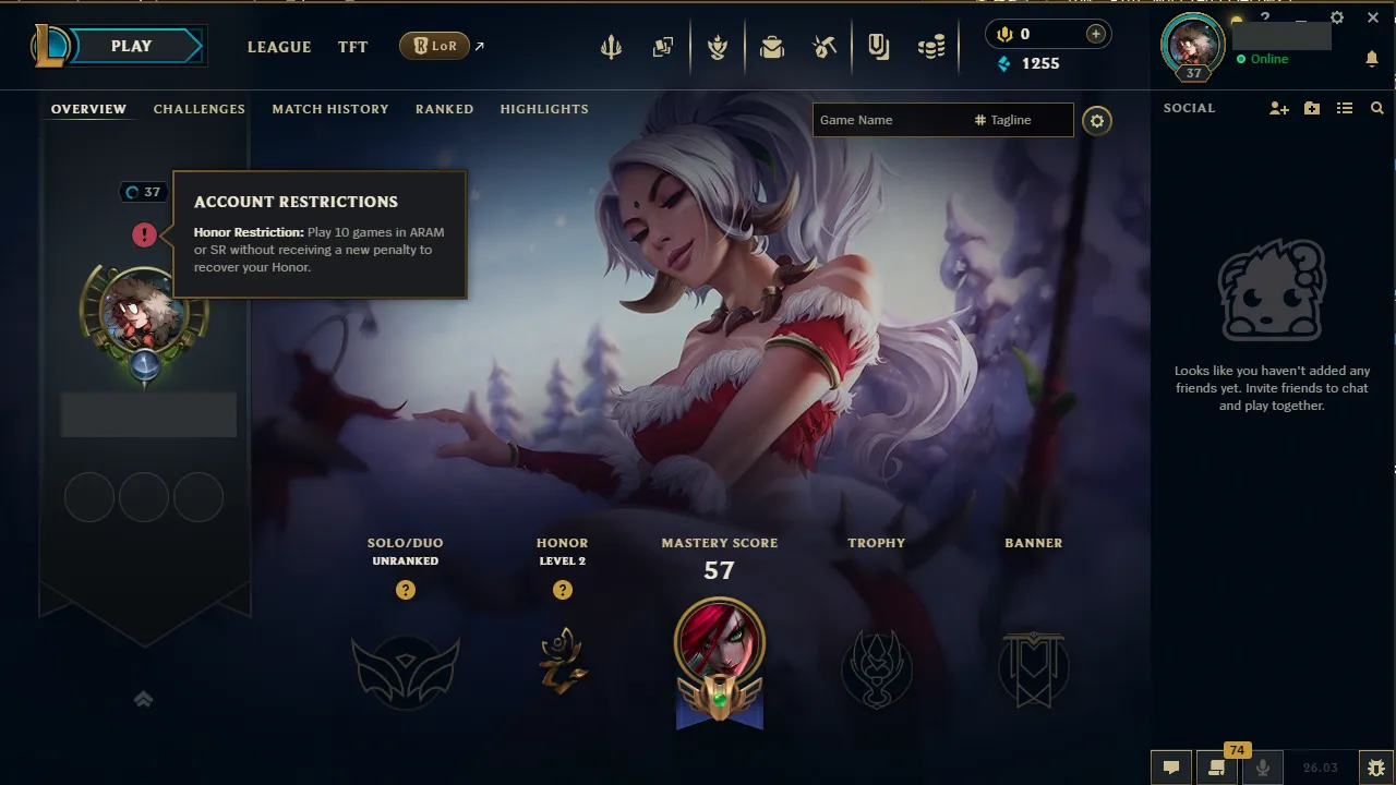 🌍 EUW 👑 Season 16 (Current) 🔥 Unranked 💎️ Platinum S15 ✨️ Emerald+ MMR 🔐 Lifetime Ownership 🏷️ #TH-0857-G4