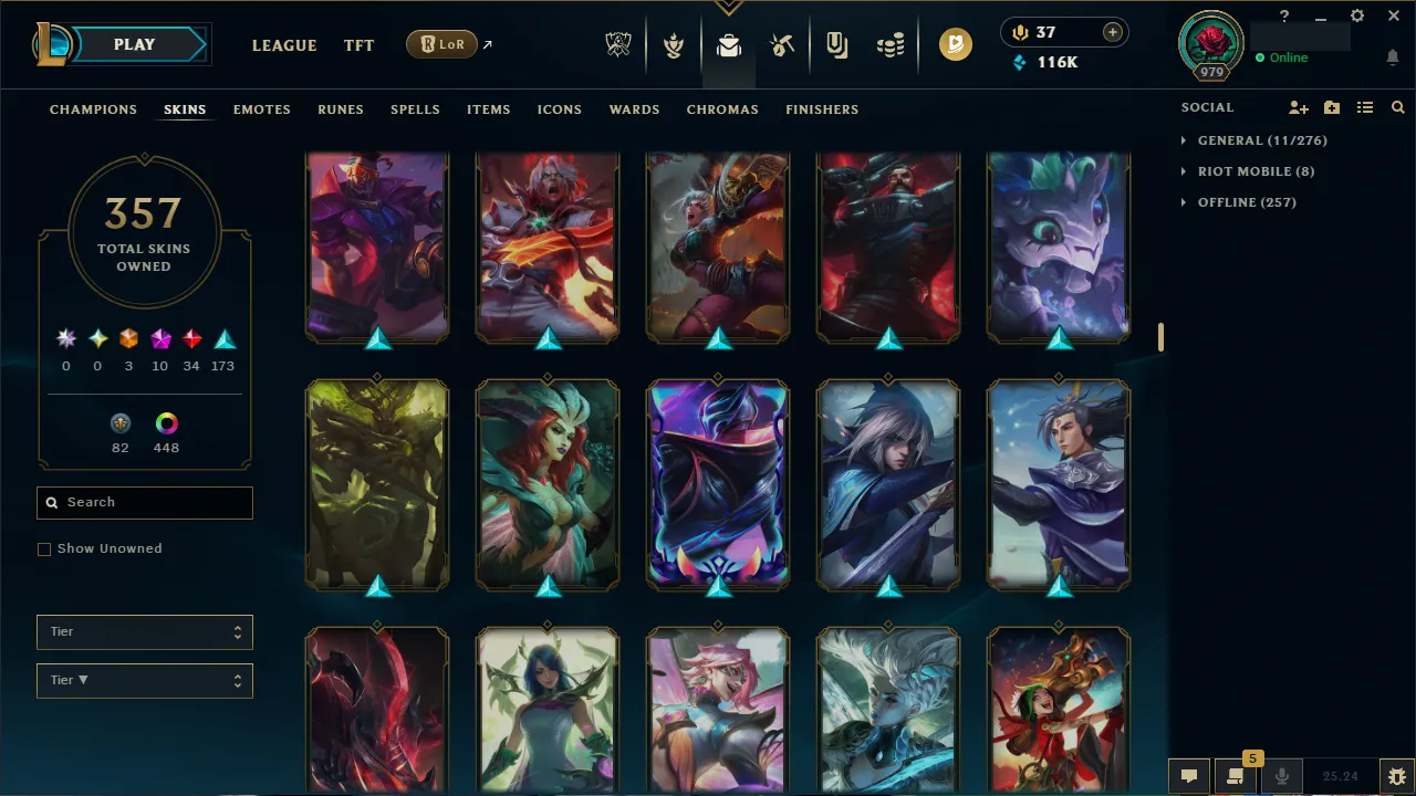 🌍 EUW 🔒 Handlevel ⚡️ Emerald I (75 LP) 🥇 ADC Main ✨️ 352 Skins + 458 Chromas 🔥 All Champs 📧 Full Access Account ✅ #TH-704