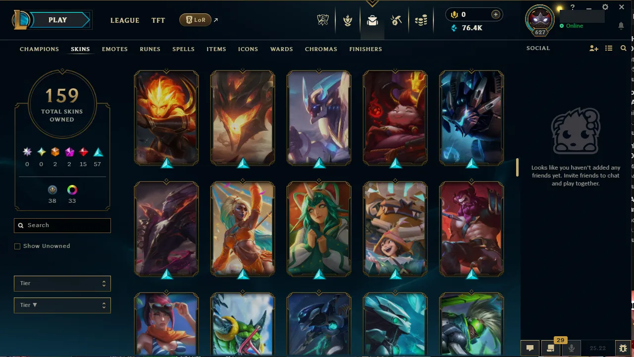 🌍 EUNE 🔒 Handlevel ⚡️ Diamond III (69 LP) ✨️ WR:67% 🔥 159 Skins + 152 Champions 📧 Full Access Account ✅ #TH-599