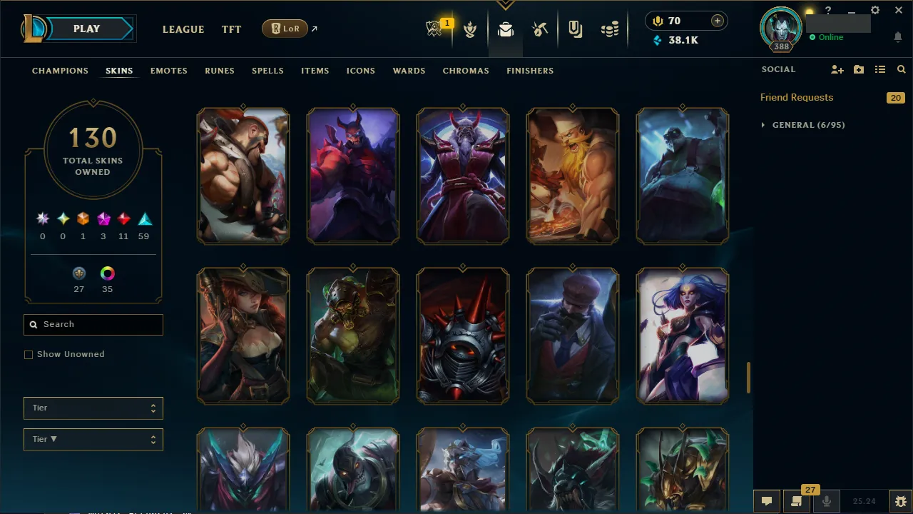 🌍 EUNE 🔒 Handlevel ⚡️ Emerald IV 🥇 Jungle Main ✨️ 130 Skins 🔥 All Champs 📧 Full Access Account ✅ #TH-0723
