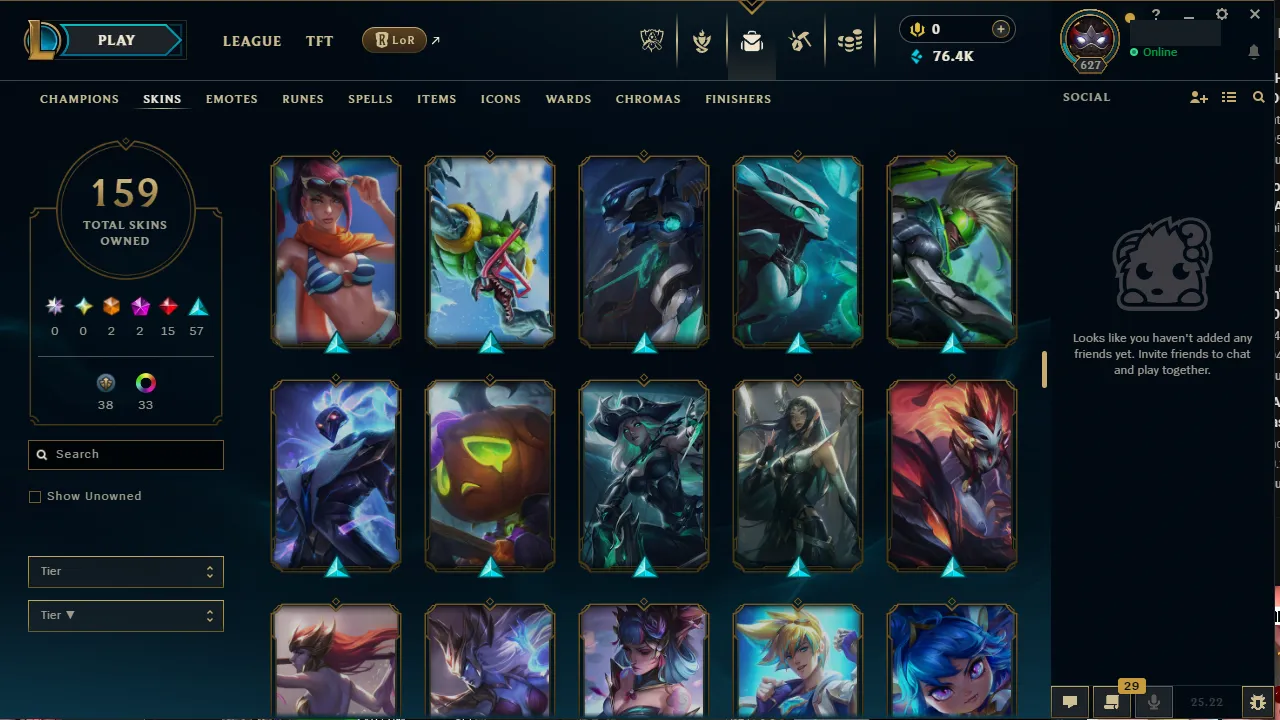 🌍 EUNE 🔒 Handlevel ⚡️ Diamond III (69 LP) ✨️ WR:67% 🔥 159 Skins + 152 Champions 📧 Full Access Account ✅ #TH-599