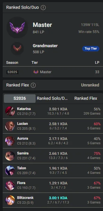🌍 EUW 👑 Season 16 (Current) 🔥 Master (841 LP) 📌️ Mid Main 💎️ WR:55% ✨️ 51 Skins 🔐 Lifetime Ownership 🏷️ #TH-0900
