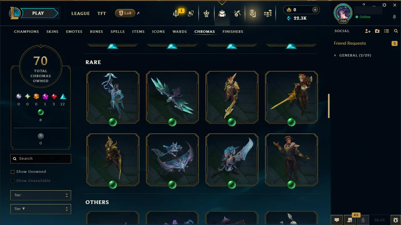 🌍 EUW 👑 Season 16 (Current) 🔥 Gold I (49 LP) 💎️ 349 Skins ✨️ All Champions 🔐 Lifetime Ownership 🏷️ #TH-0839