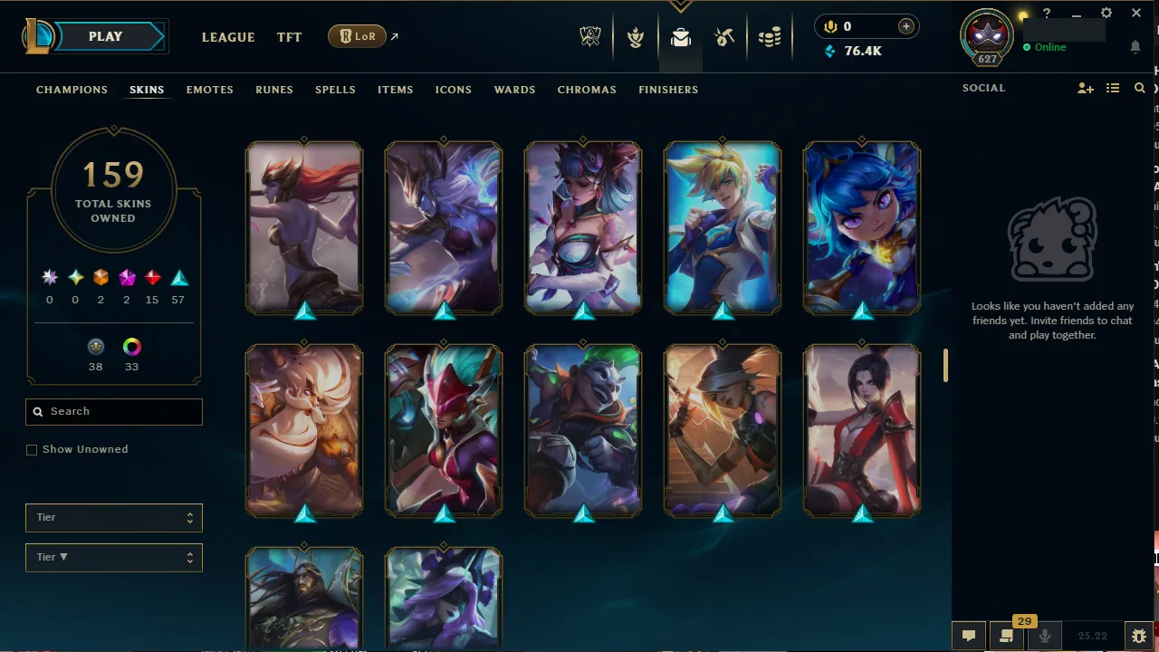 🌍 EUNE 🔒 Handlevel ⚡️ Diamond III (69 LP) ✨️ WR:67% 🔥 159 Skins + 152 Champions 📧 Full Access Account ✅ #TH-599