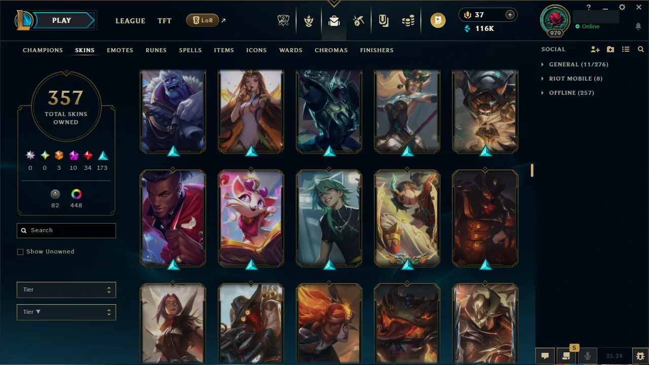 🌍 EUW 🔒 Handlevel ⚡️ Emerald I (75 LP) 🥇 ADC Main ✨️ 352 Skins + 458 Chromas 🔥 All Champs 📧 Full Access Account ✅ #TH-704