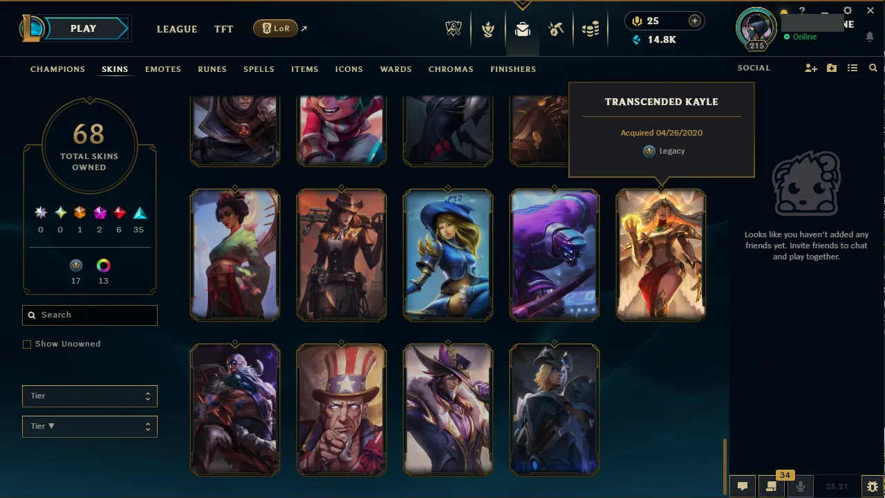 🌍 EUW 🔒 Handlevel ⚡️ Emerald IV (86 LP) ✨️ 120 Champions 🔥 68 Skins ♾️ Lifetime Ownership 📧 Full Access Account ✅ #TH-9258