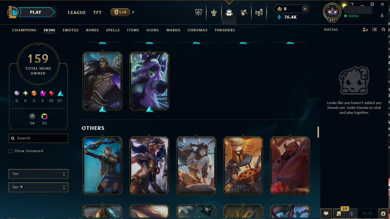 🌍 EUNE 🔒 Handlevel ⚡️ Diamond III (69 LP) ✨️ WR:67% 🔥 159 Skins + 152 Champions 📧 Full Access Account ✅ #TH-599