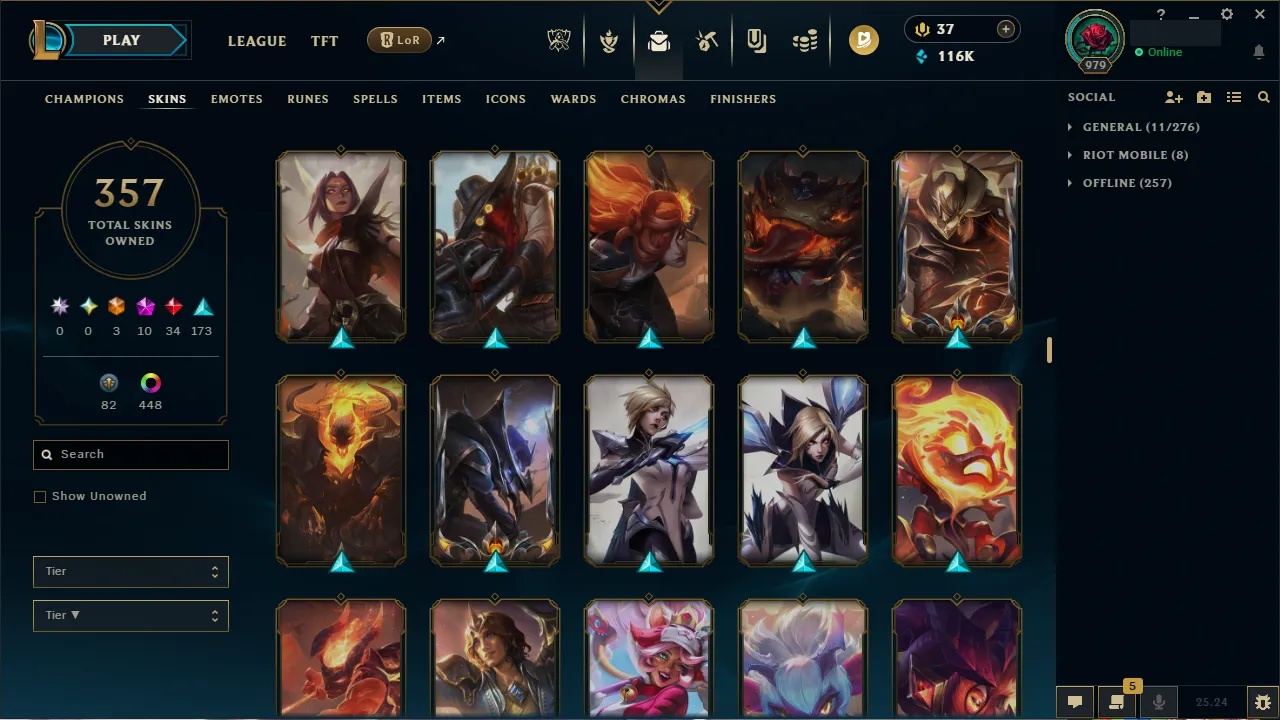 🌍 EUW 🔒 Handlevel ⚡️ Emerald I (75 LP) 🥇 ADC Main ✨️ 352 Skins + 458 Chromas 🔥 All Champs 📧 Full Access Account ✅ #TH-704