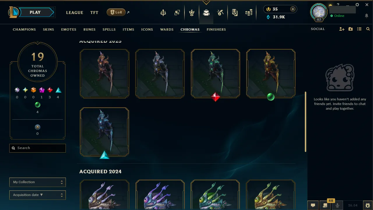 🌍 EUW 👑 Season 16 (Current) 🔥 Diamond IV 📌️ ADC Main 💎️ 17 Skins ✨️ Pulsefire Ezreal 🔐 Lifetime Ownership 🏷️ #TH-0785