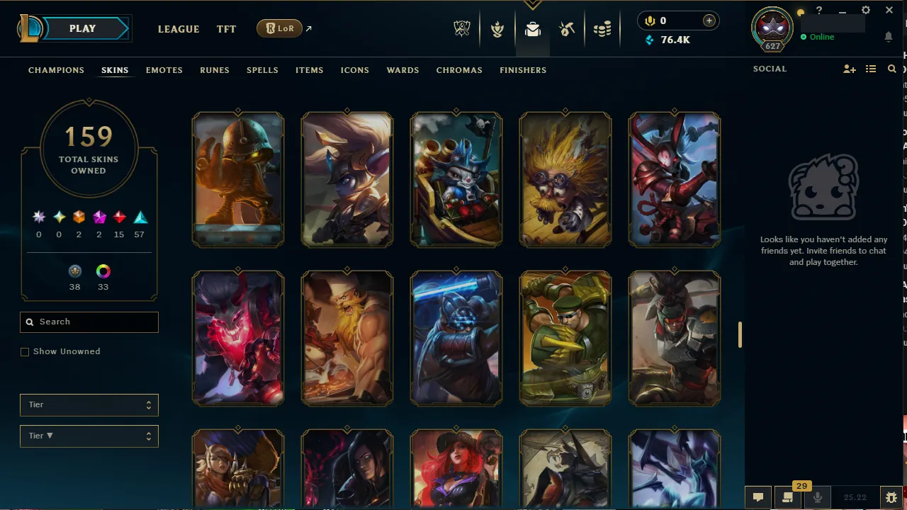 🌍 EUNE 🔒 Handlevel ⚡️ Diamond III (69 LP) ✨️ WR:67% 🔥 159 Skins + 152 Champions 📧 Full Access Account ✅ #TH-599