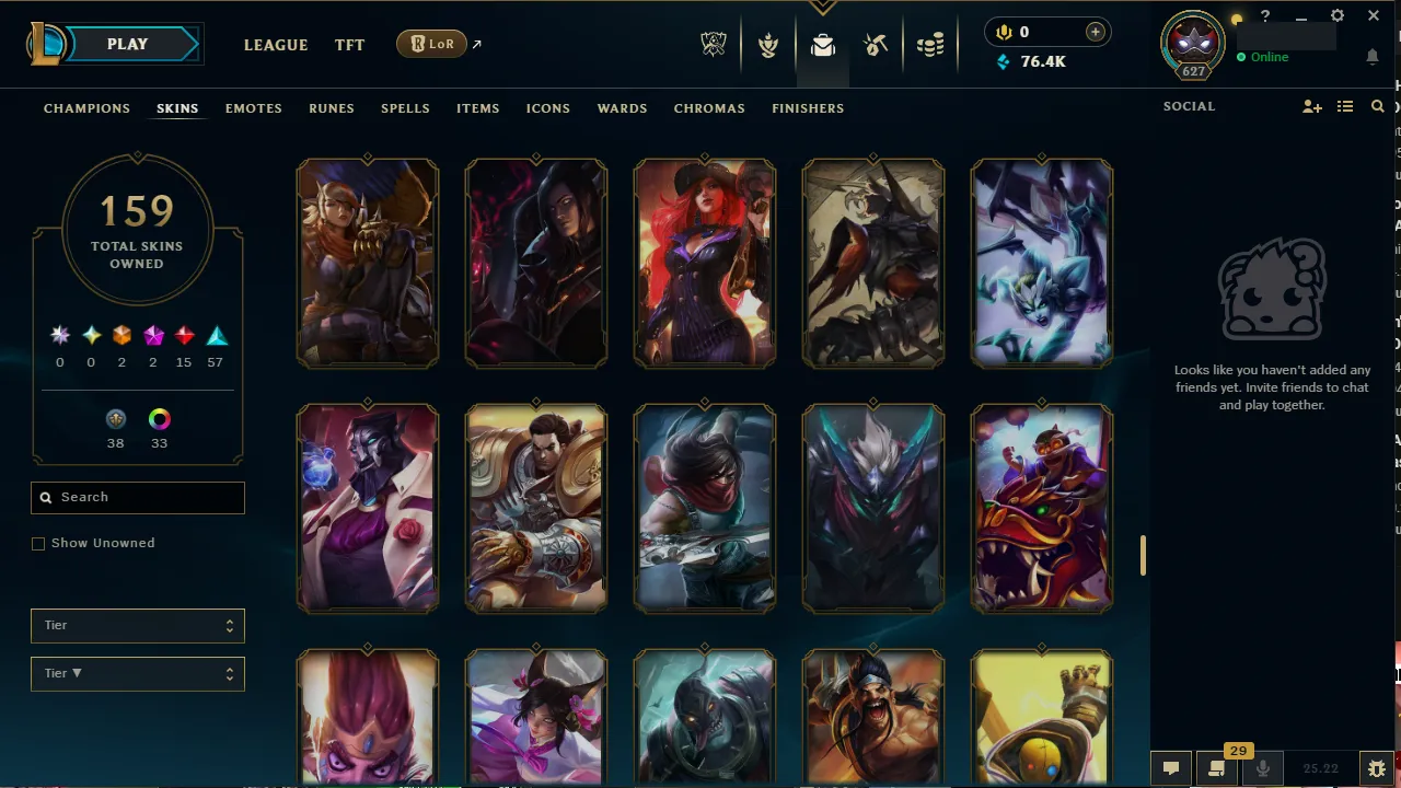 🌍 EUNE 🔒 Handlevel ⚡️ Diamond III (69 LP) ✨️ WR:67% 🔥 159 Skins + 152 Champions 📧 Full Access Account ✅ #TH-599