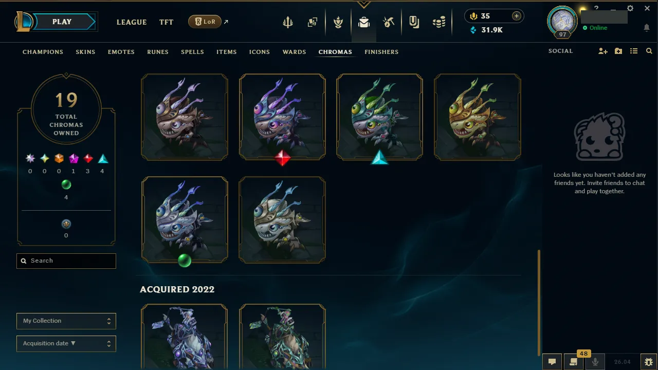 🌍 EUW 👑 Season 16 (Current) 🔥 Diamond IV 📌️ ADC Main 💎️ 17 Skins ✨️ Pulsefire Ezreal 🔐 Lifetime Ownership 🏷️ #TH-0785