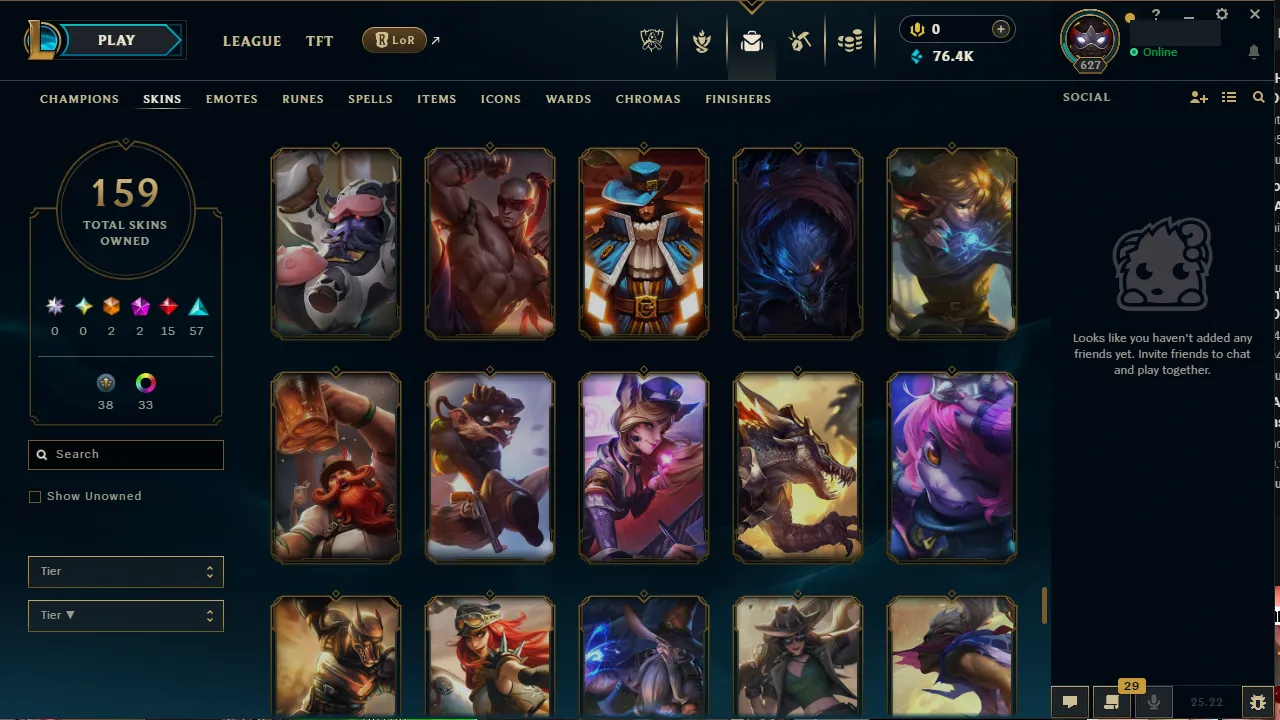 🌍 EUNE 🔒 Handlevel ⚡️ Diamond III (69 LP) ✨️ WR:67% 🔥 159 Skins + 152 Champions 📧 Full Access Account ✅ #TH-599