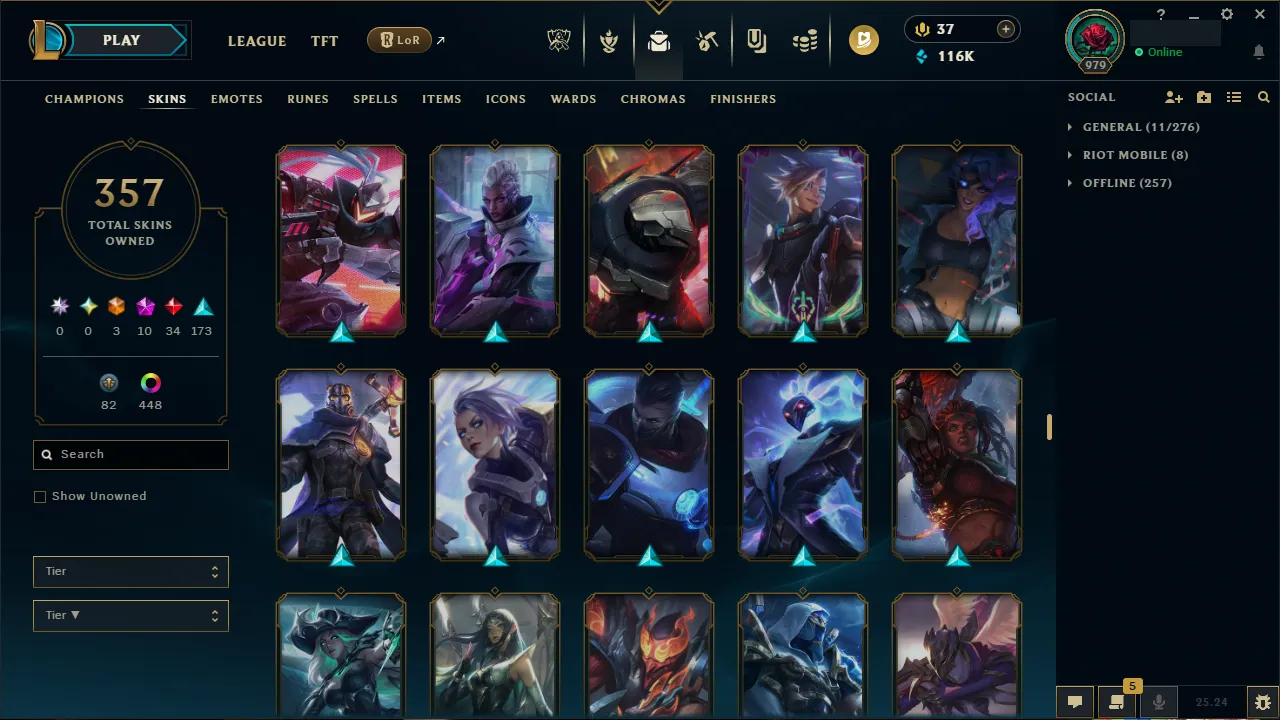 🌍 EUW 🔒 Handlevel ⚡️ Emerald I (75 LP) 🥇 ADC Main ✨️ 352 Skins + 458 Chromas 🔥 All Champs 📧 Full Access Account ✅ #TH-704