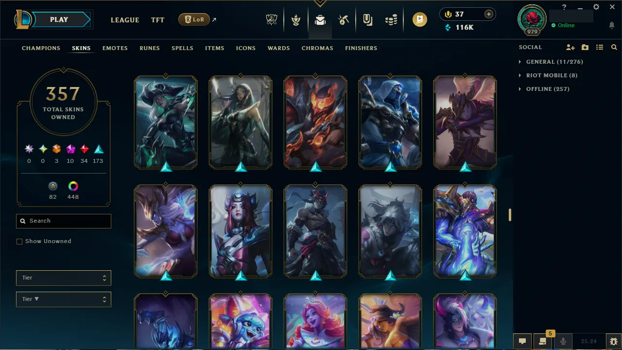 🌍 EUW 🔒 Handlevel ⚡️ Emerald I (75 LP) 🥇 ADC Main ✨️ 352 Skins + 458 Chromas 🔥 All Champs 📧 Full Access Account ✅ #TH-704
