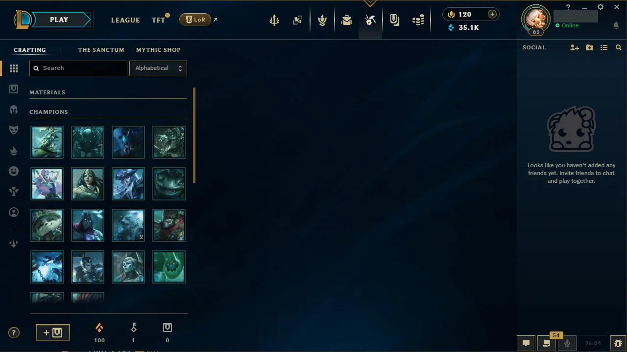 🌍 EUW 👑 Season 16 (Current) 🔥 Master (59 LP) 📌️ Mid Main 💎️ WR:61% ✨️ +25LP Gains / 18 Skins + Loot 🔐 Lifetime Ownership 🏷️ #TH-S2M