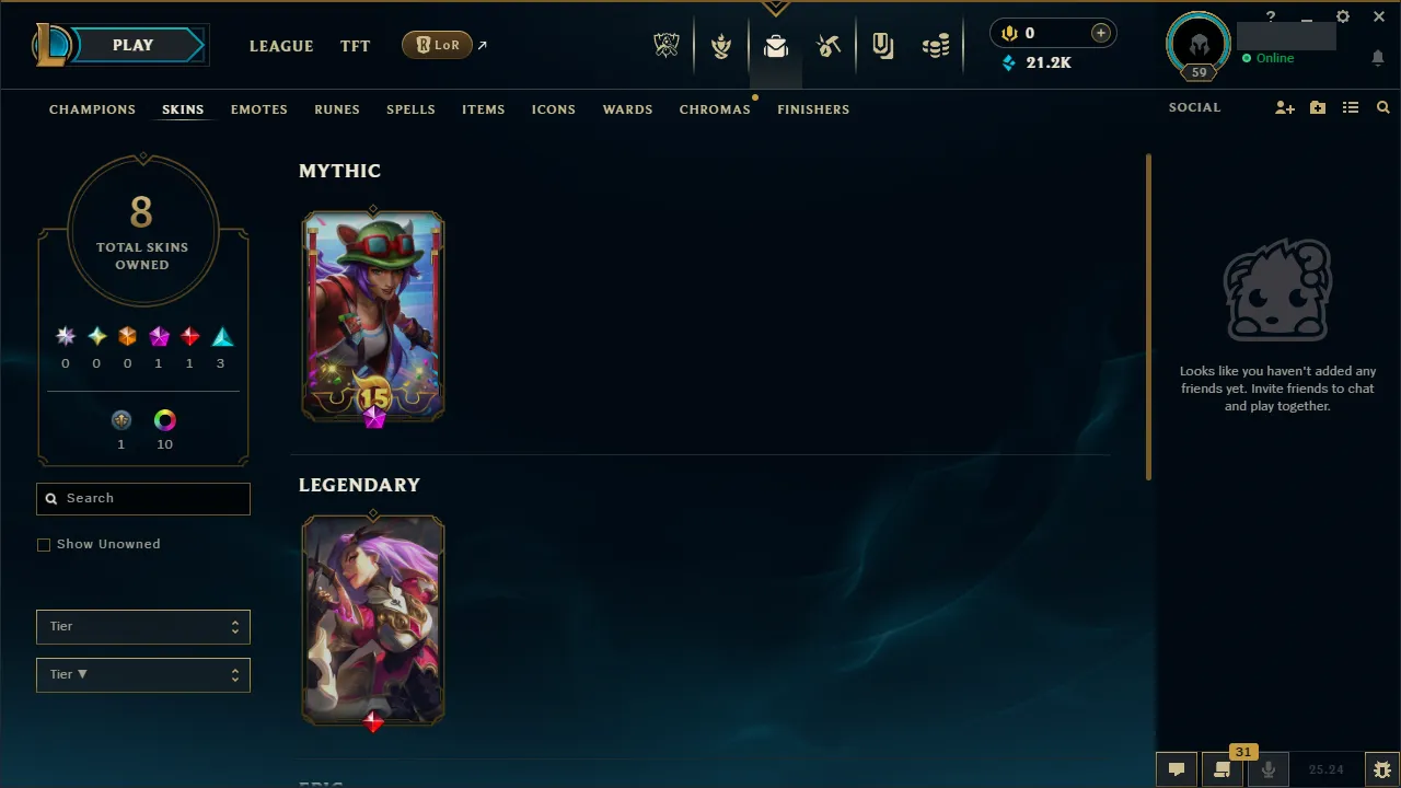 🌍 EUW 🔒 Handlevel ⚡️ Platinum I (75 LP) 🥇 Mid Main ✨️ Battle Queen Katarina 🔥 8 Skins 📧 Full Access Account ✅ #TH-P3Z