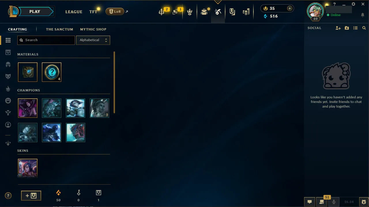 🌍 EUNE 👑 Season 16 (Current) 🔥 Diamond IV (76 LP) 📌️ Jungle Main 💎️ 109 Champs ✨️ 13 Skins 🔐 Lifetime Ownership 🏷️ #TH-4H7