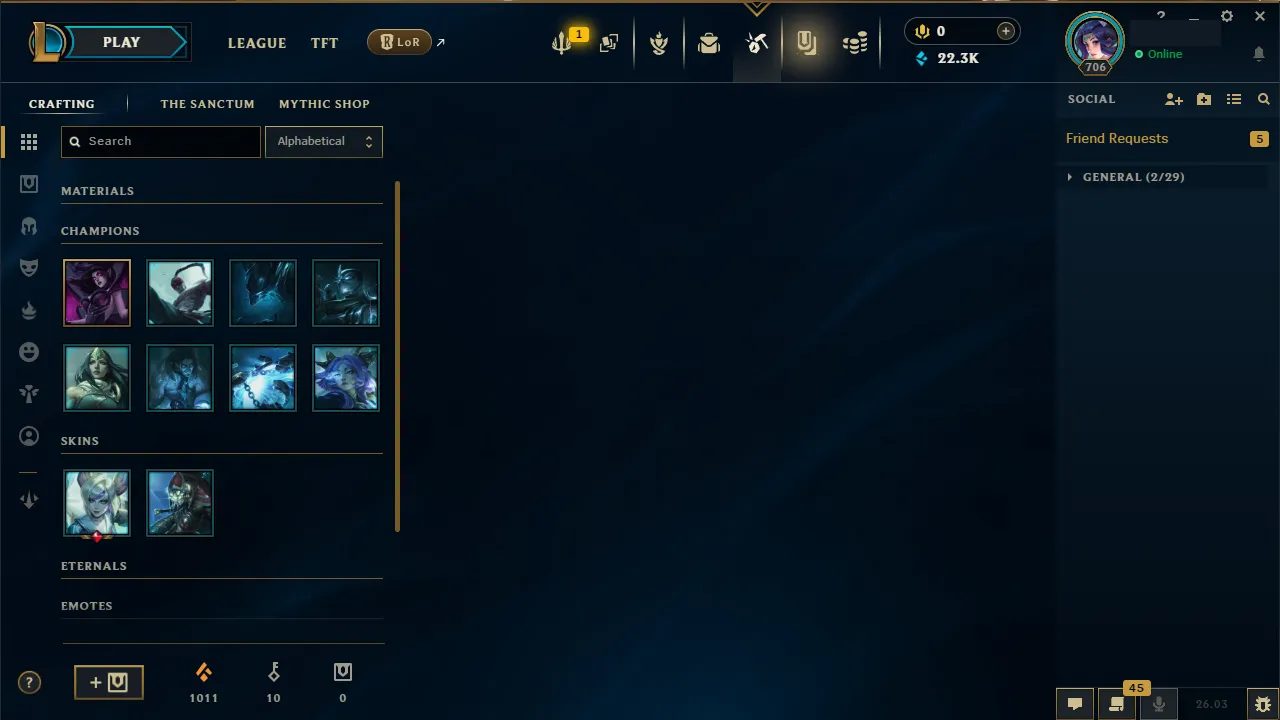 🌍 EUW 👑 Season 16 (Current) 🔥 Gold I (49 LP) 💎️ 349 Skins ✨️ All Champions 🔐 Lifetime Ownership 🏷️ #TH-0839