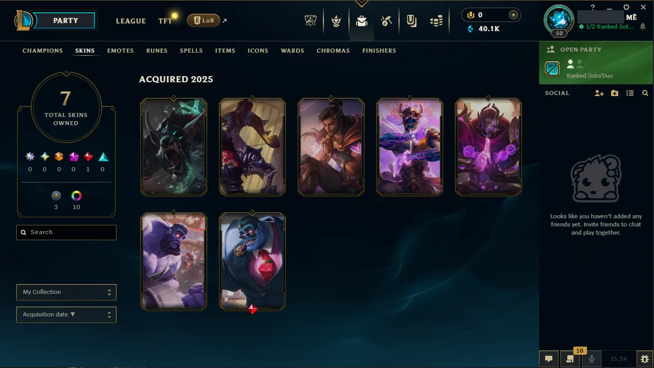 🌍 EUNE 🔒 Handlevel ⚡️ Diamond IV (83 LP) 🥇 Jungle/Top ✨️ WR:54% 🔥 65 Champs + 7 Skins 📧 Full Access Account ✅ #TH-D7C