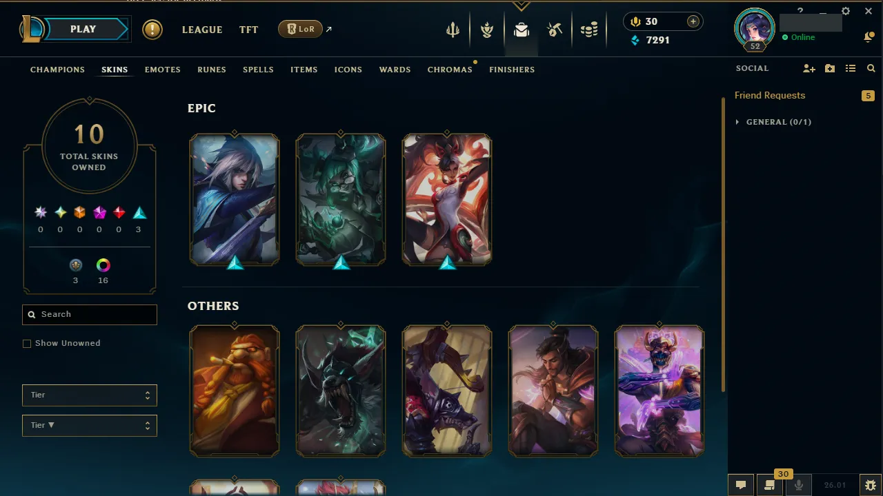 🌍 EUNE 🔒 Handlevel ⚡️ Unranked 🥇 Master Season 15 ✨️ Master+ MMR 🔥 10 Skins  📧 Full Access Account ✅ #TH-760-1