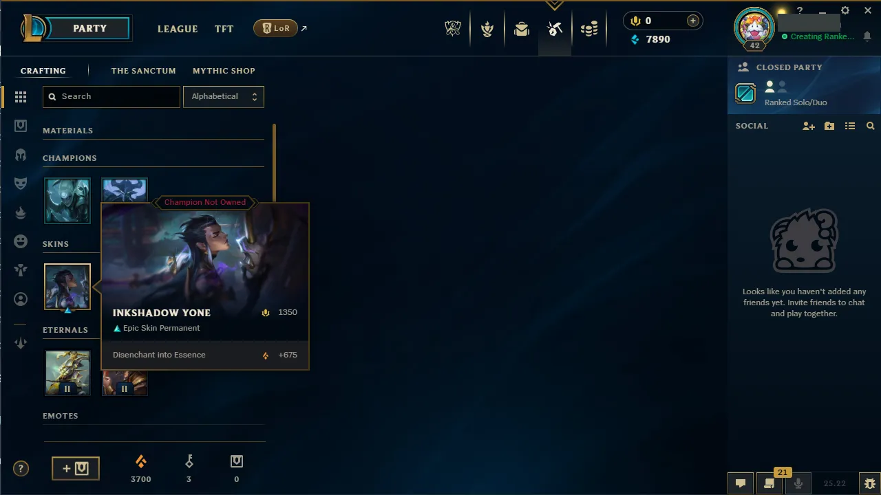 🌍 EUW 🔒 Handlevel ⚡️ Emerald I (75 LP) ✨️ +30LP Gains 🔥 Diamond+ MMR 📧 Full Access Account ✅ #TH-2D23CZ