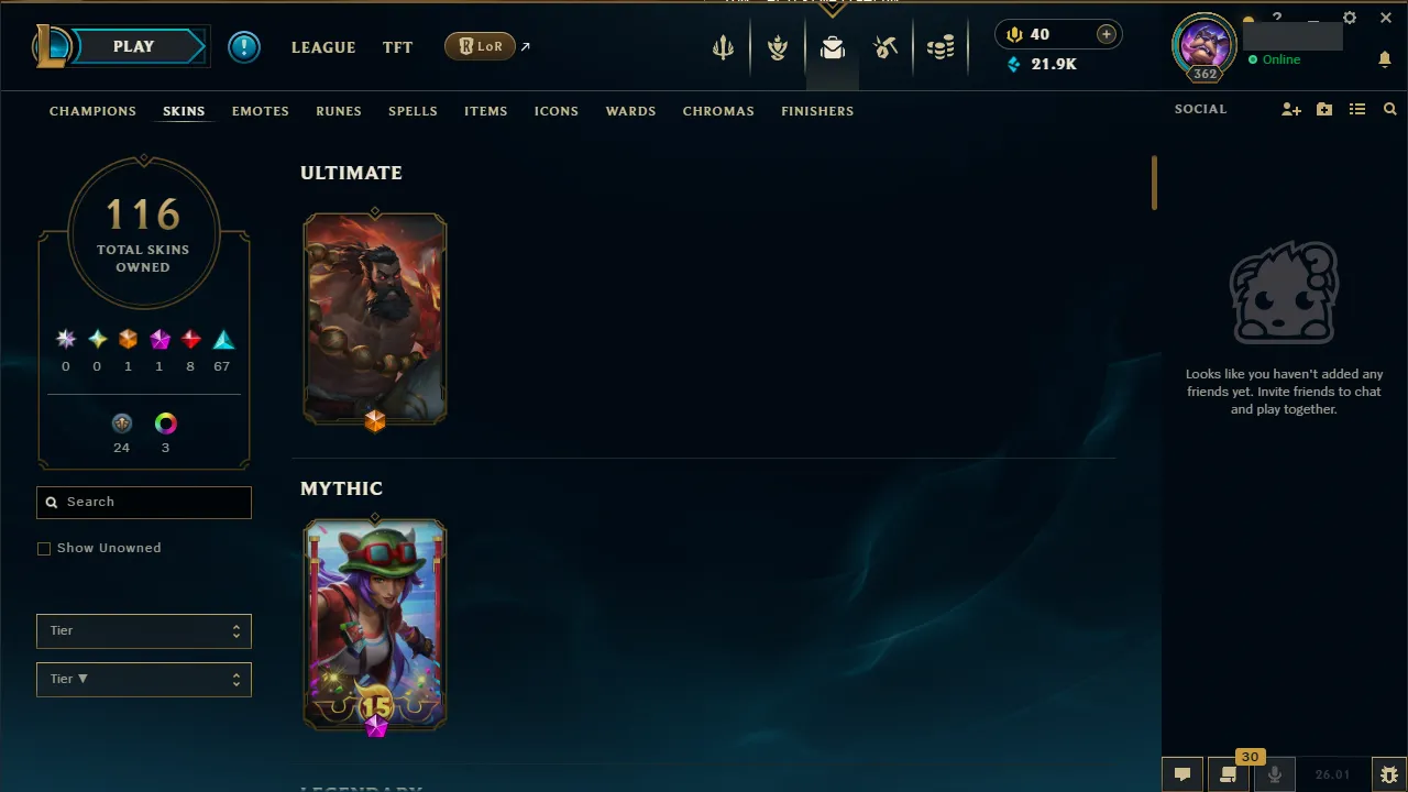 🌍 LA 🔒 Handlevel ⚡️ Iron 2025 🥇 116 Skins ✨️ 170 Champs 🔥 Transferable 📧 Full Access Account ✅ #TH-F6A