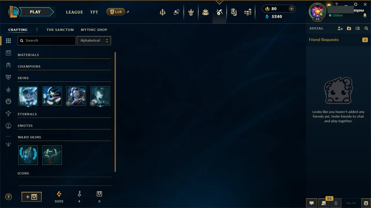 🌍 EUW 👑 Season 16 (Current) 🔥 Diamond IV (21 LP) 💎️ +24LP Gains ✨️ 7 Skins + Loot 🔐 Lifetime Ownership 🏷️ #TH-FLK-F6