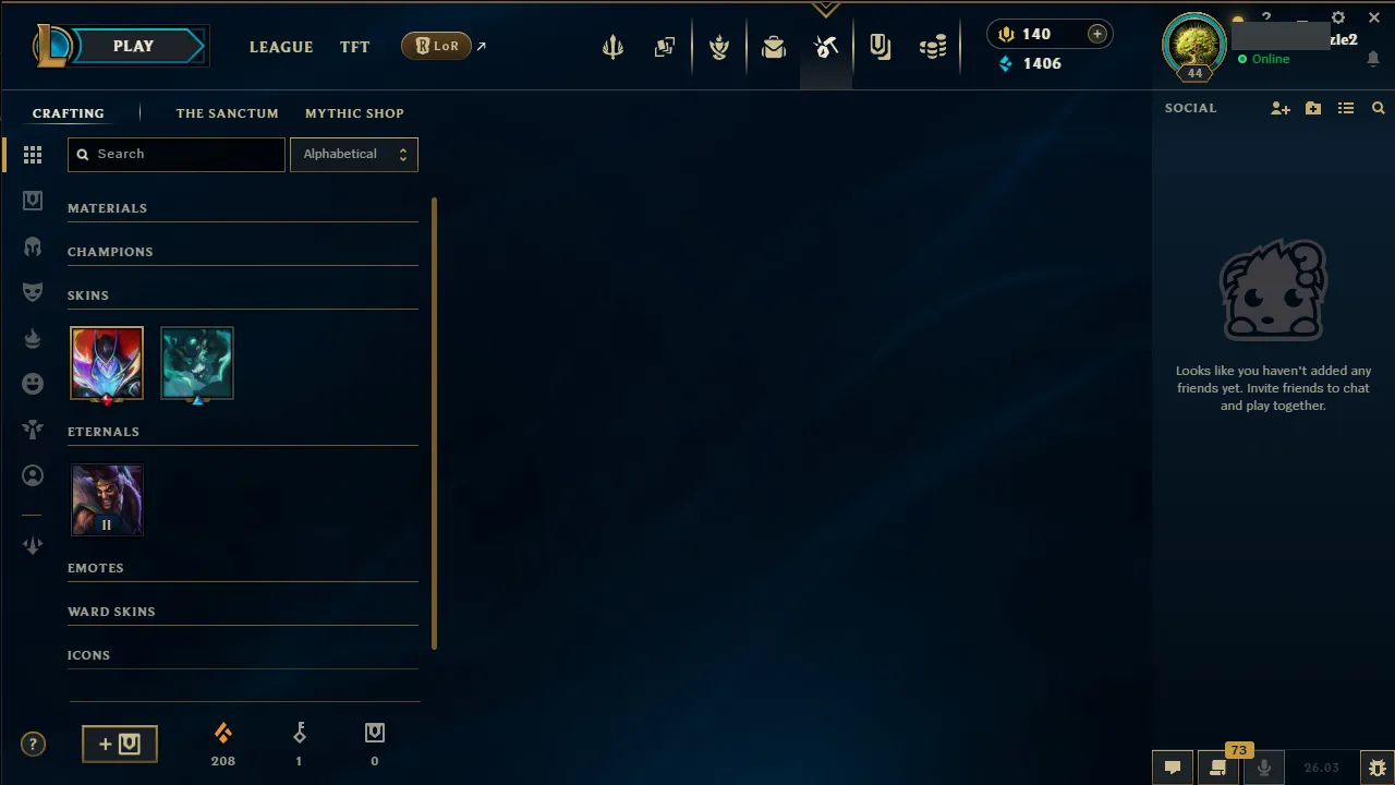 🌍 EUW 👑 Season 16 (Current) 🔥 Gold I (Placements) 💎️ +30LP Gains ✨️ 9 Skins 🔐 Lifetime Ownership 🏷️ #TH-FLK-F2