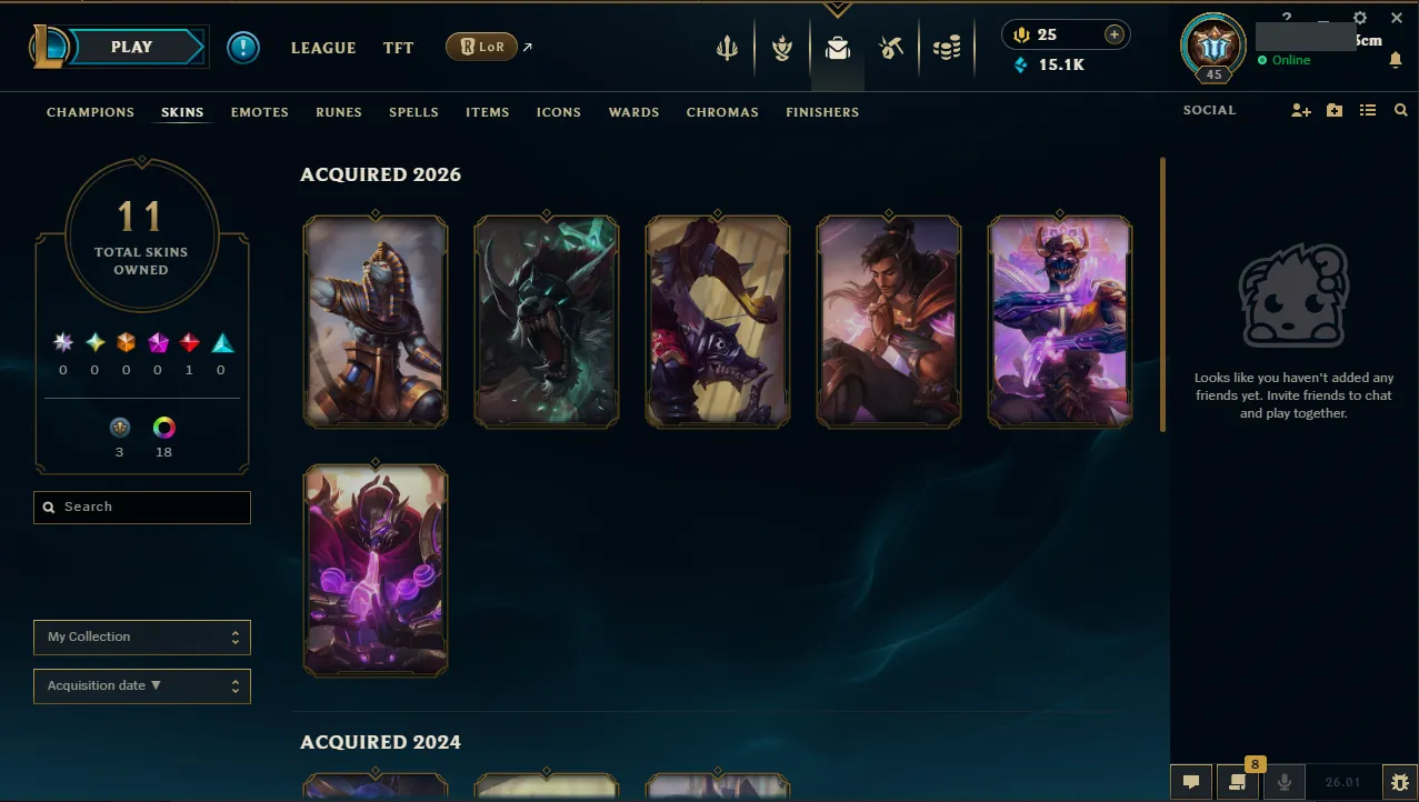 🌍 EUNE 🟢 Season 2026 🏅 Diamond II (65 LP) 📌️ Jungle Main ✨️ WR:60% 🔥 +30LP Gains  🔐 Lifetime Ownership 🏷️ #TH-J7S