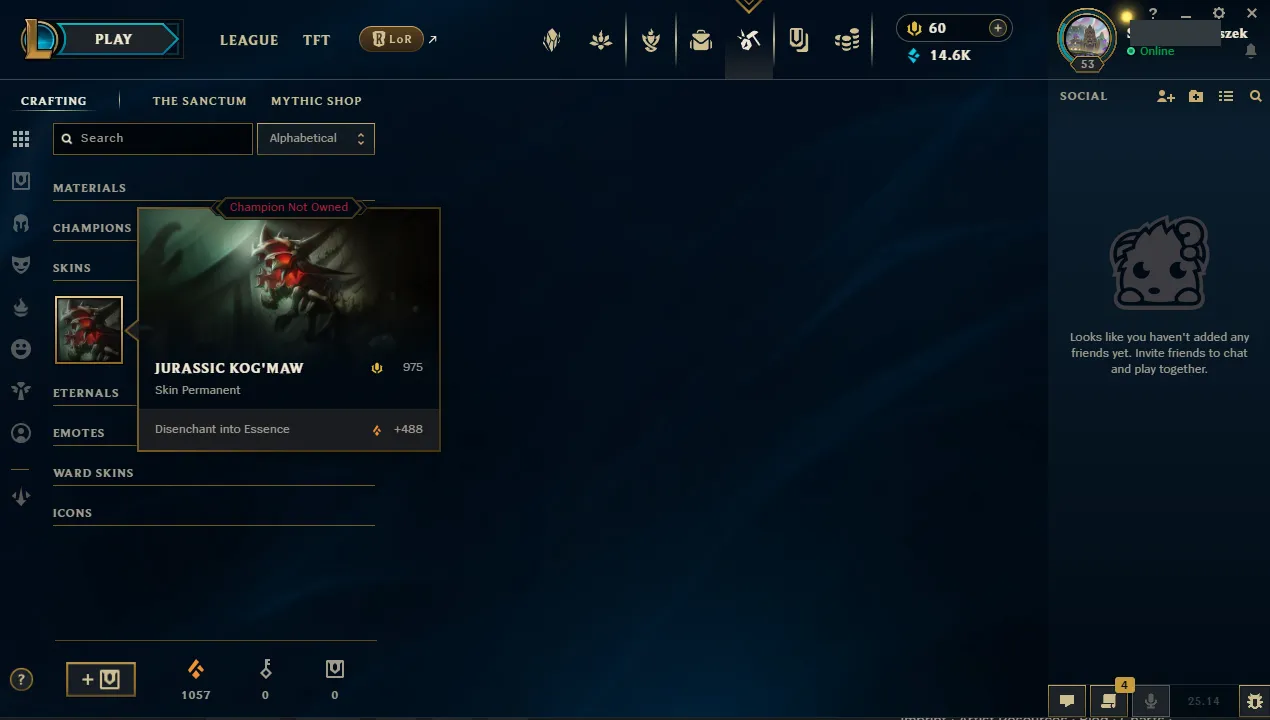 ✨ EUNE ⭐ Handlevel  ✨ Placement Start - Master MMR - Max LP Gains ⚡ Emerald II 🎨 Skins: 7 ♾️ Lifetime Ownership 📧 Full Email Access 👑 High Quality Riot Account #LNDWST