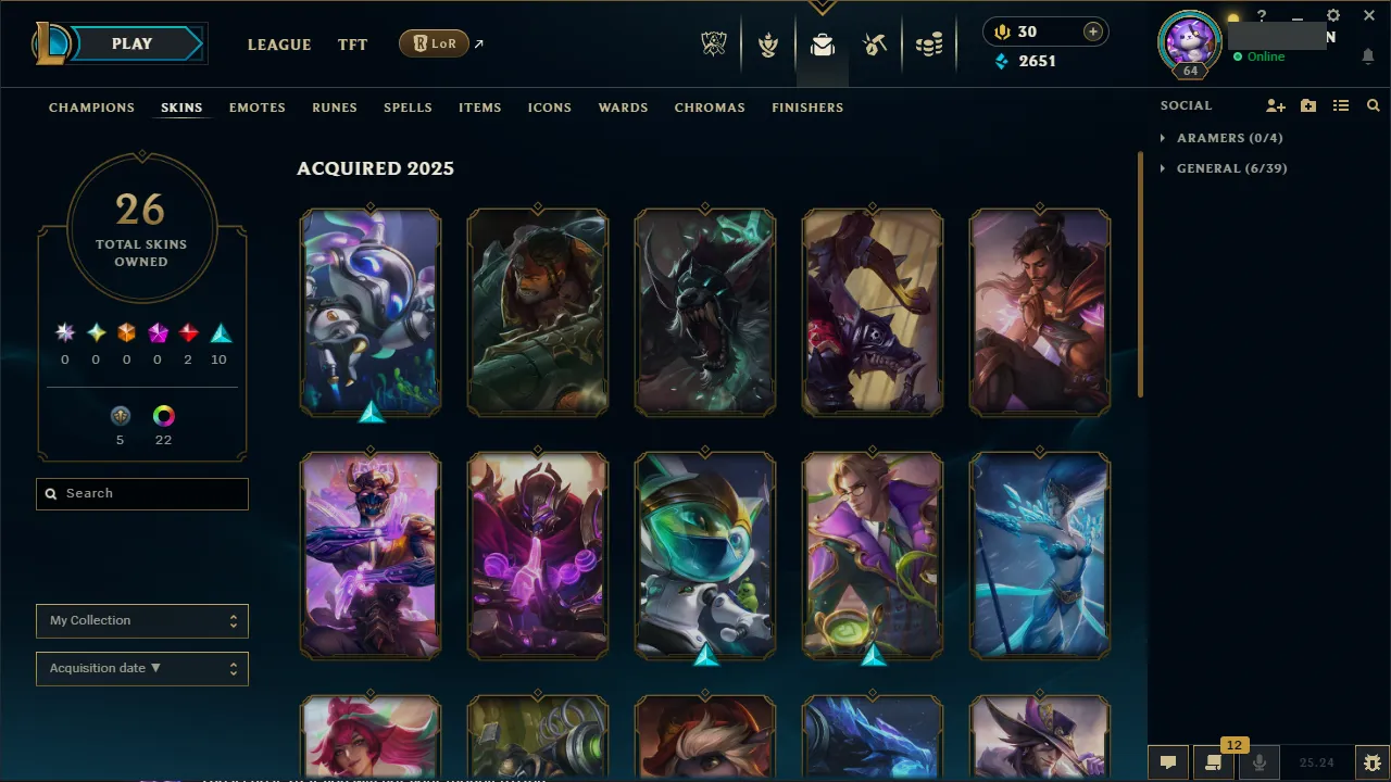 🌍 EUW 🔒 Handlevel ⚡️ Diamond II (88 LP) 🥇 Jungle Main ✨️ 200LP Peak 🔥 26 Skins 📧 Full Access Account ✅ #TH-701