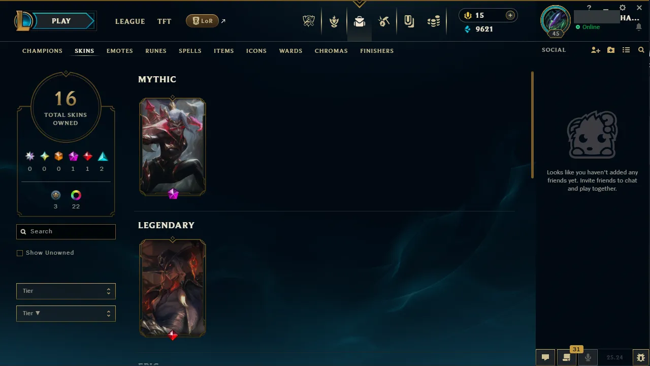 🌍 EUW 🔒 Handlevel ⚡️ Emerald IV (18 LP) 🥇 Midlane/ADC ✨️ Risen Legend Vayne 🔥 Highnoon Yone & More ✅ #TH-