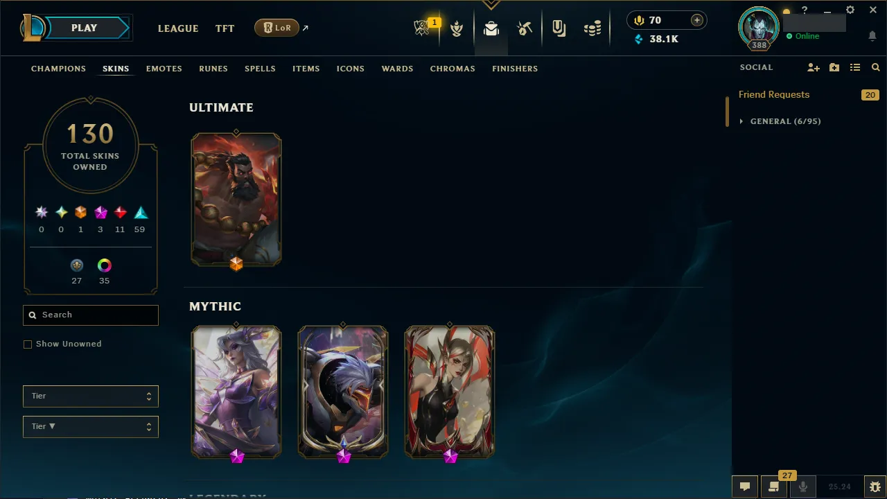 🌍 EUNE 🔒 Handlevel ⚡️ Emerald IV 🥇 Jungle Main ✨️ 130 Skins 🔥 All Champs 📧 Full Access Account ✅ #TH-0723