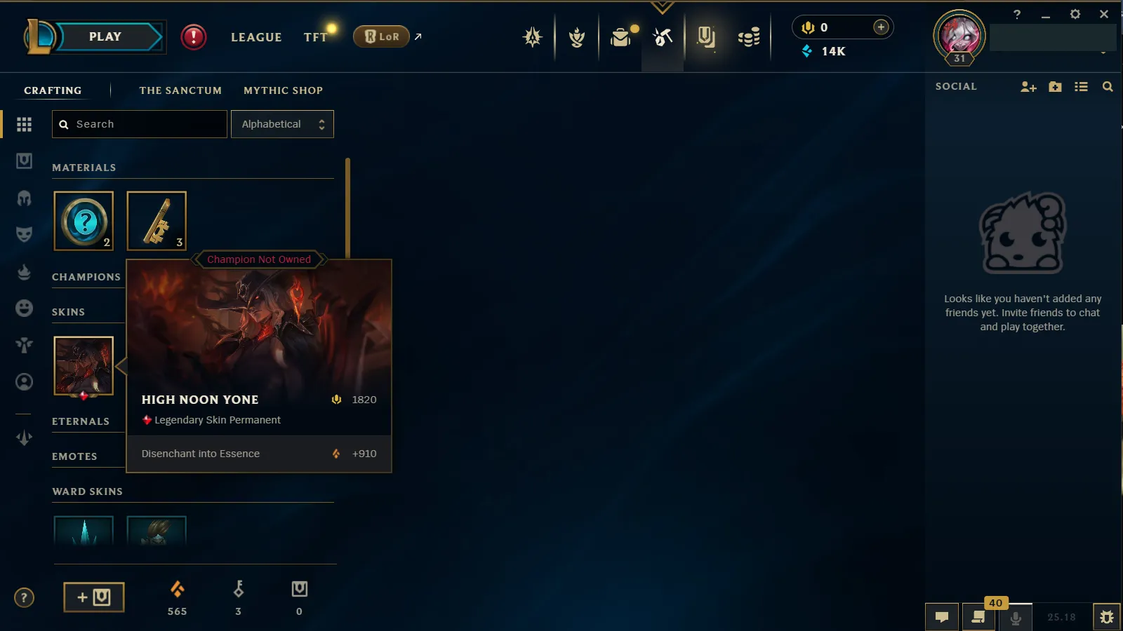 🌍 EUW 🔒 Handlevel ⚡ Silver III (Fresh Start - Placements)✨ Highnoon Yone Skinshard 🔥 Unverified Email ♾️ Lifetime Ownership 📧 Full Email Access ✅ Full Ownership Transfer