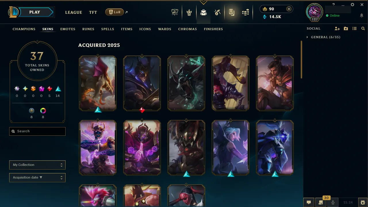 🌍 EUNE 🔒 Handlevel ⚡️ Emerald III (2 LP) 🥇 Jungle/ADC ✨️ Diamond 2 Peak 🔥 37 Skins 📧 Full Access Account ✅ #TH-0723