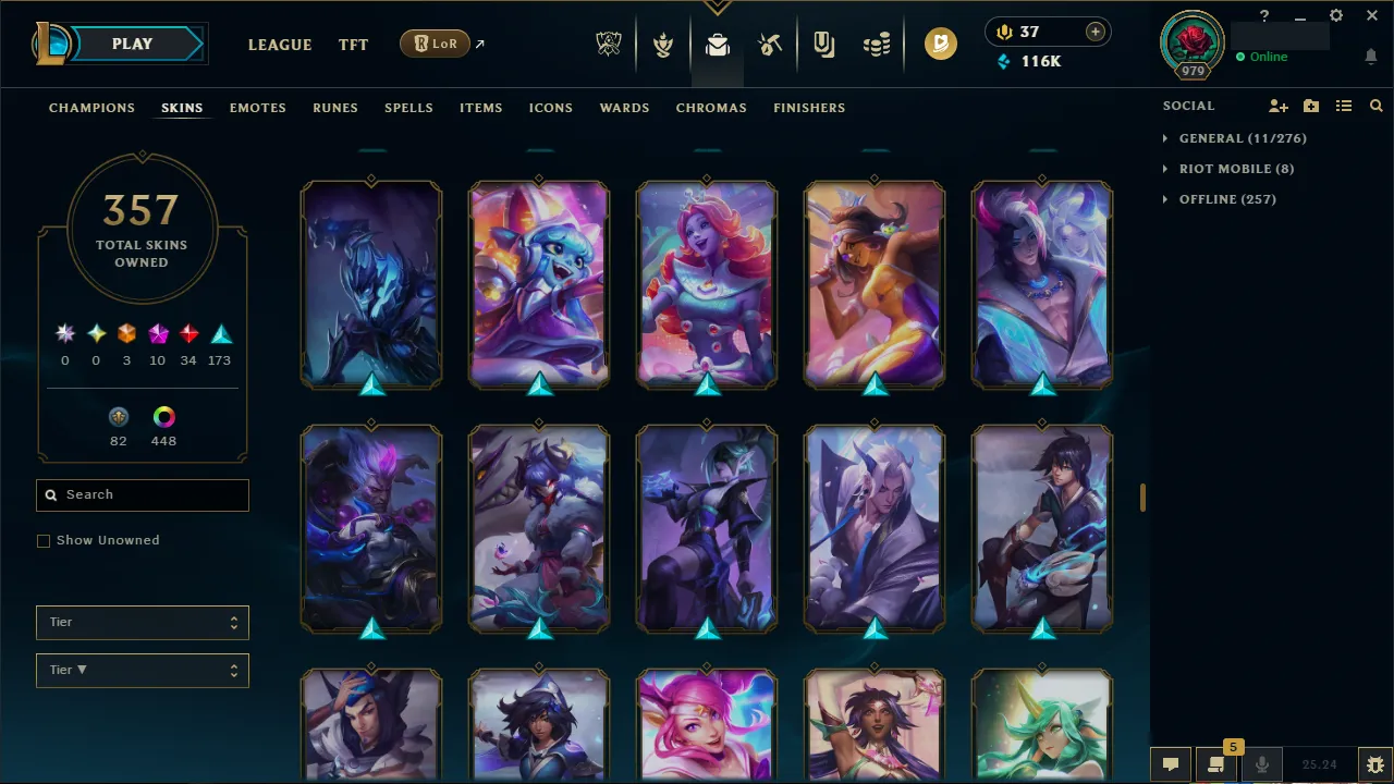 🌍 EUW 🔒 Handlevel ⚡️ Emerald I (75 LP) 🥇 ADC Main ✨️ 352 Skins + 458 Chromas 🔥 All Champs 📧 Full Access Account ✅ #TH-704