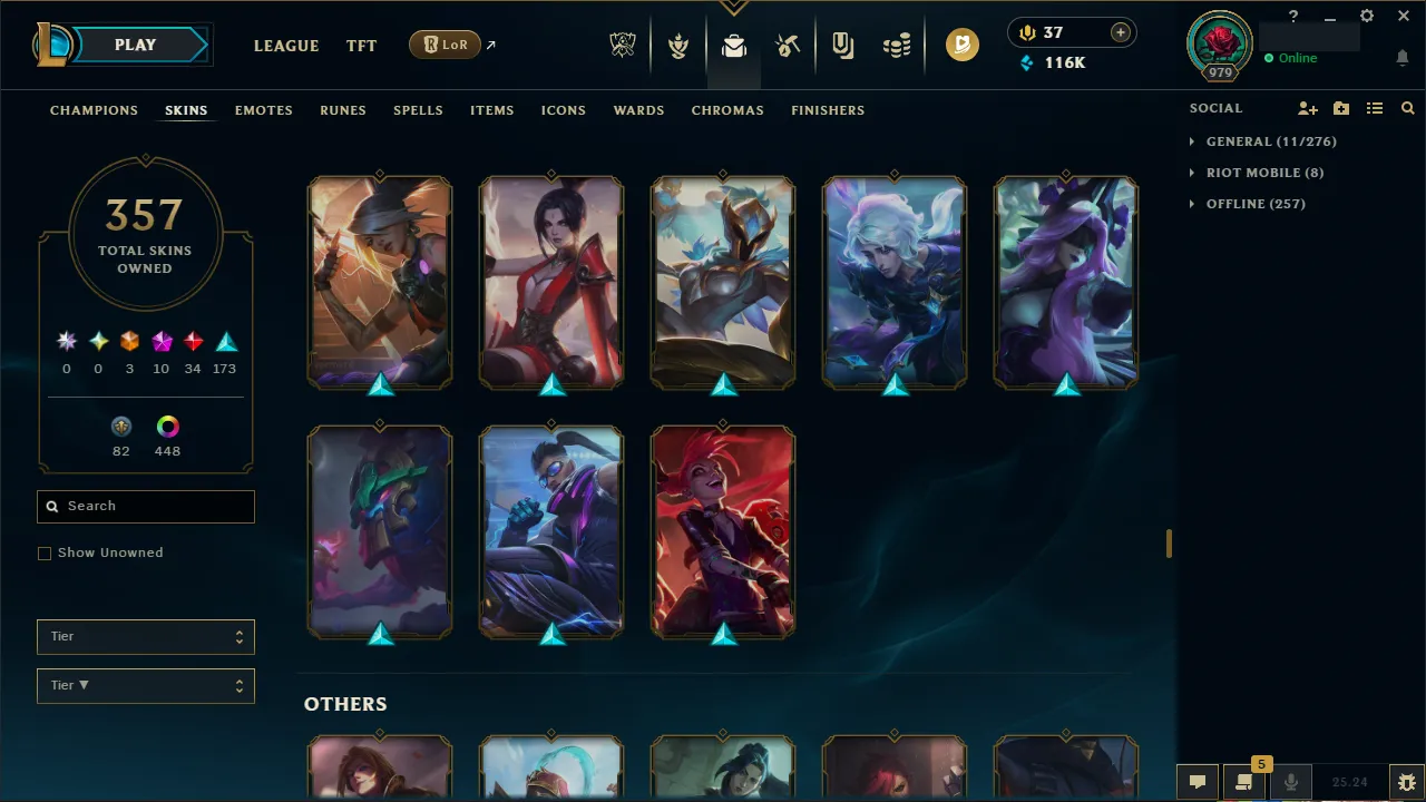 🌍 EUW 🔒 Handlevel ⚡️ Emerald I (75 LP) 🥇 ADC Main ✨️ 352 Skins + 458 Chromas 🔥 All Champs 📧 Full Access Account ✅ #TH-704