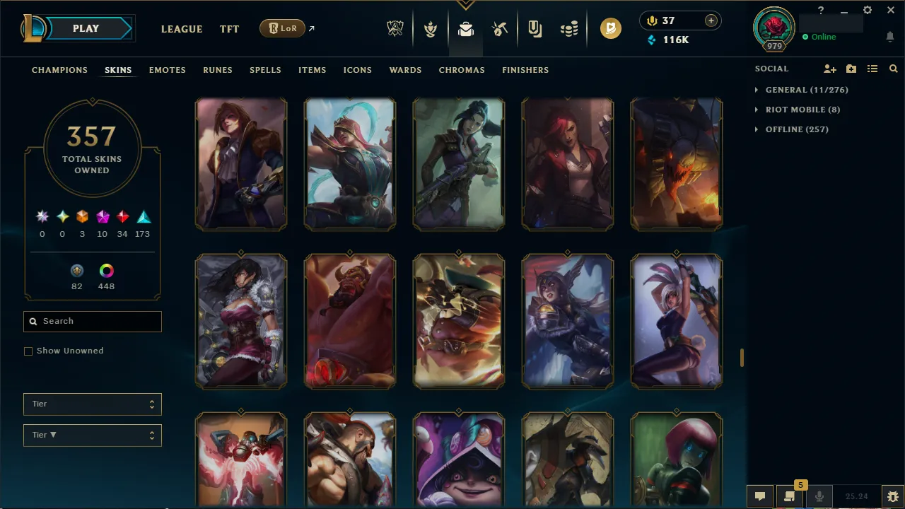 🌍 EUW 🔒 Handlevel ⚡️ Emerald I (75 LP) 🥇 ADC Main ✨️ 352 Skins + 458 Chromas 🔥 All Champs 📧 Full Access Account ✅ #TH-704