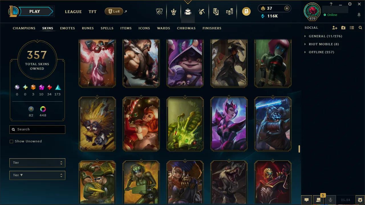 🌍 EUW 🔒 Handlevel ⚡️ Emerald I (75 LP) 🥇 ADC Main ✨️ 352 Skins + 458 Chromas 🔥 All Champs 📧 Full Access Account ✅ #TH-704
