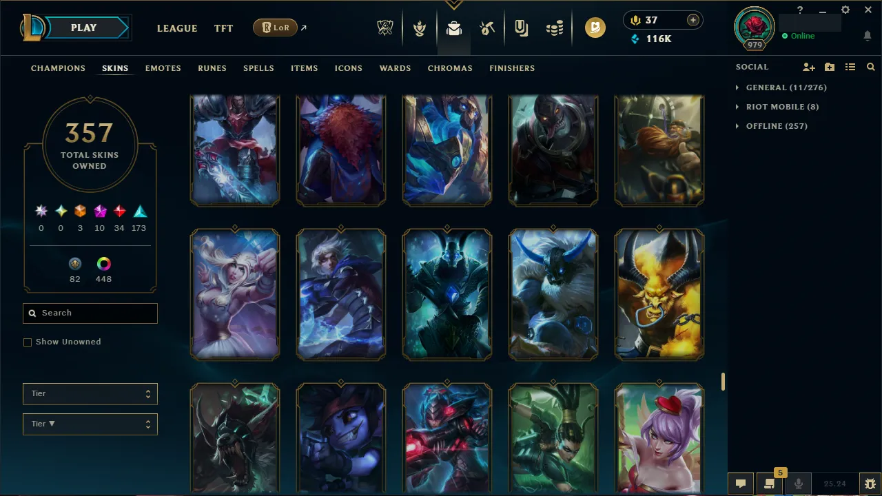🌍 EUW 🔒 Handlevel ⚡️ Emerald I (75 LP) 🥇 ADC Main ✨️ 352 Skins + 458 Chromas 🔥 All Champs 📧 Full Access Account ✅ #TH-704