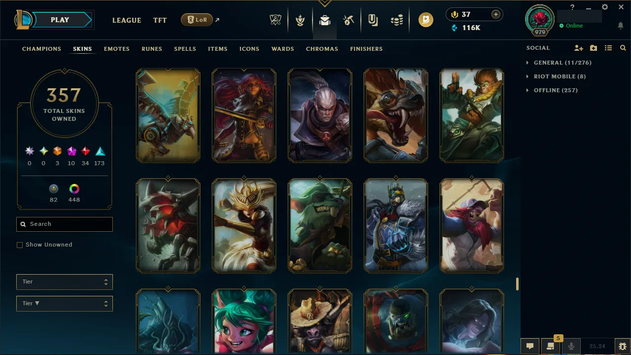 🌍 EUW 🔒 Handlevel ⚡️ Emerald I (75 LP) 🥇 ADC Main ✨️ 352 Skins + 458 Chromas 🔥 All Champs 📧 Full Access Account ✅ #TH-704