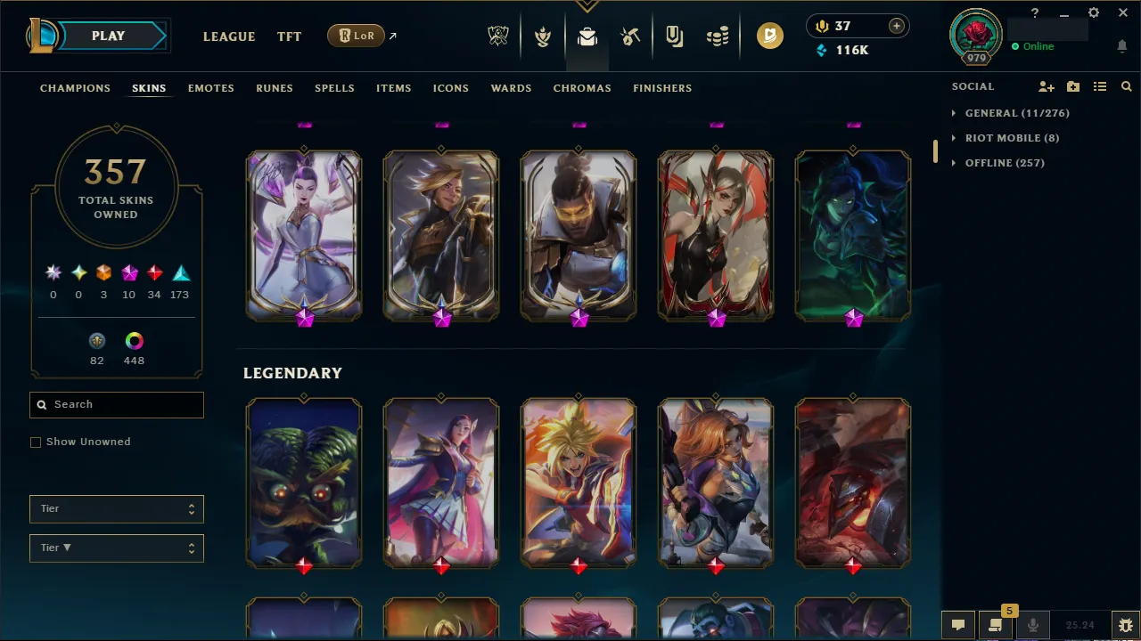 🌍 EUW 🔒 Handlevel ⚡️ Emerald I (75 LP) 🥇 ADC Main ✨️ 352 Skins + 458 Chromas 🔥 All Champs 📧 Full Access Account ✅ #TH-704