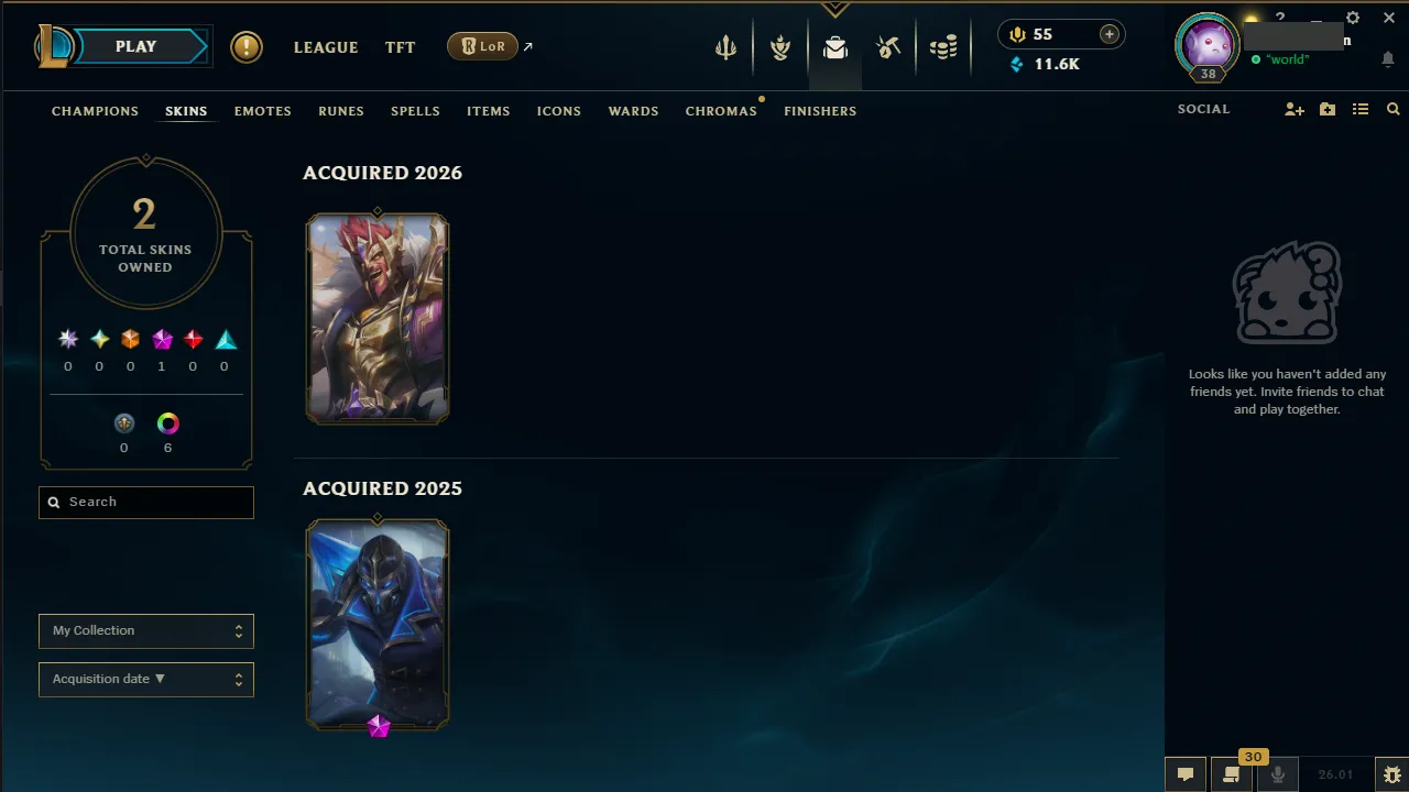 🌍 EUW 🔒 Handlevel ⚡️ Unranked 🥇 Diamond Peak S25 ✨️ Diamond+ MMR 🔥 Hextech Kassadin  📧 Full Access Account ✅ #TH-760-2