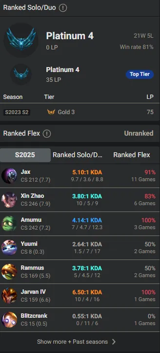 🌍 EUW 🔒 Handlevel ⚡️ Platinum IV 🥇 Jungle Main ✨️ WR:81% 🔥 41 Champs + 5 Skins ♾️ Lifetime Ownership 📧 Full Access Account ✅ #TH-JK8283