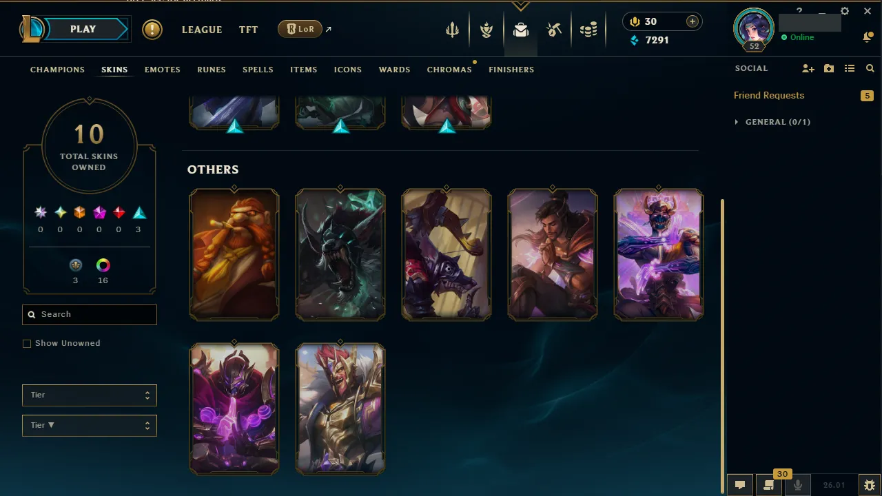 🌍 EUNE 🔒 Handlevel ⚡️ Unranked 🥇 Master Season 15 ✨️ Master+ MMR 🔥 10 Skins  📧 Full Access Account ✅ #TH-760-1