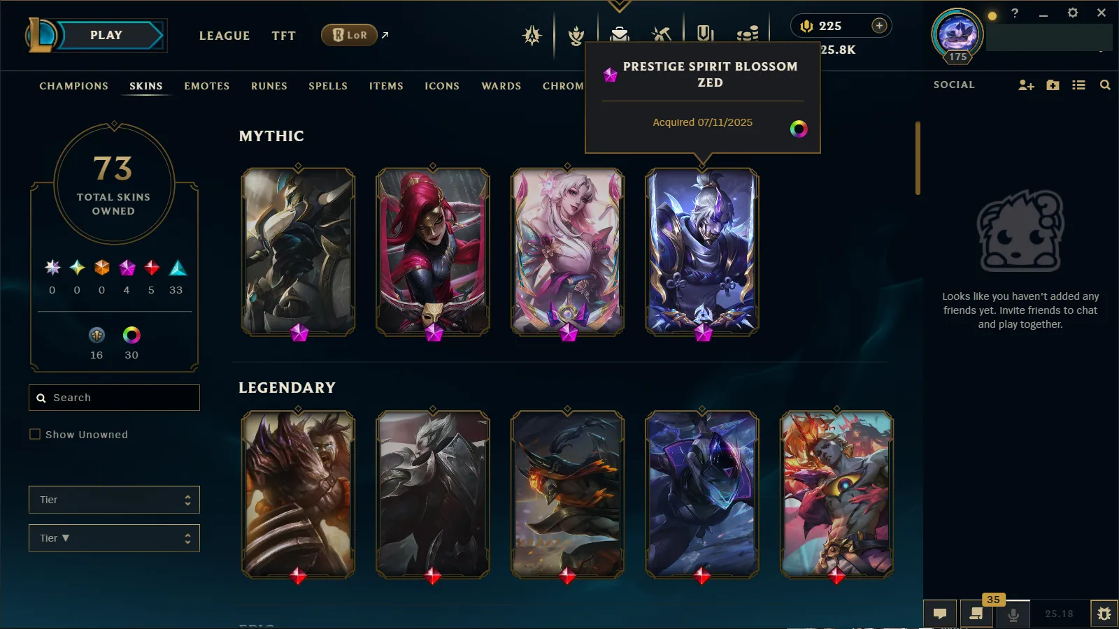 🌍 EUW 🔒 Handlevel ⚡ Diamond II (75 LP)✨ 400LP Peak Current Season 🔥 171 Champs (All) + 73 Skins ♾️ Lifetime Ownership 📧 Full Email Access ✅ Full Ownership Transfer #TH-429