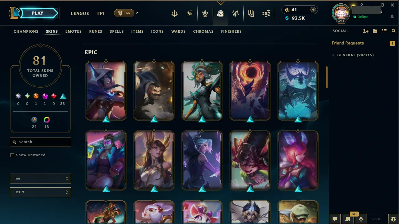 🌍 EUW 👑 Season 16 (Current) 🔥 Diamond I (75 LP) 📌️ ADC Main 💎️ Challenger 1000LP+ Peak ✨️ +30LP Gains 🔐 Lifetime Ownership 🏷️ #TH-0889